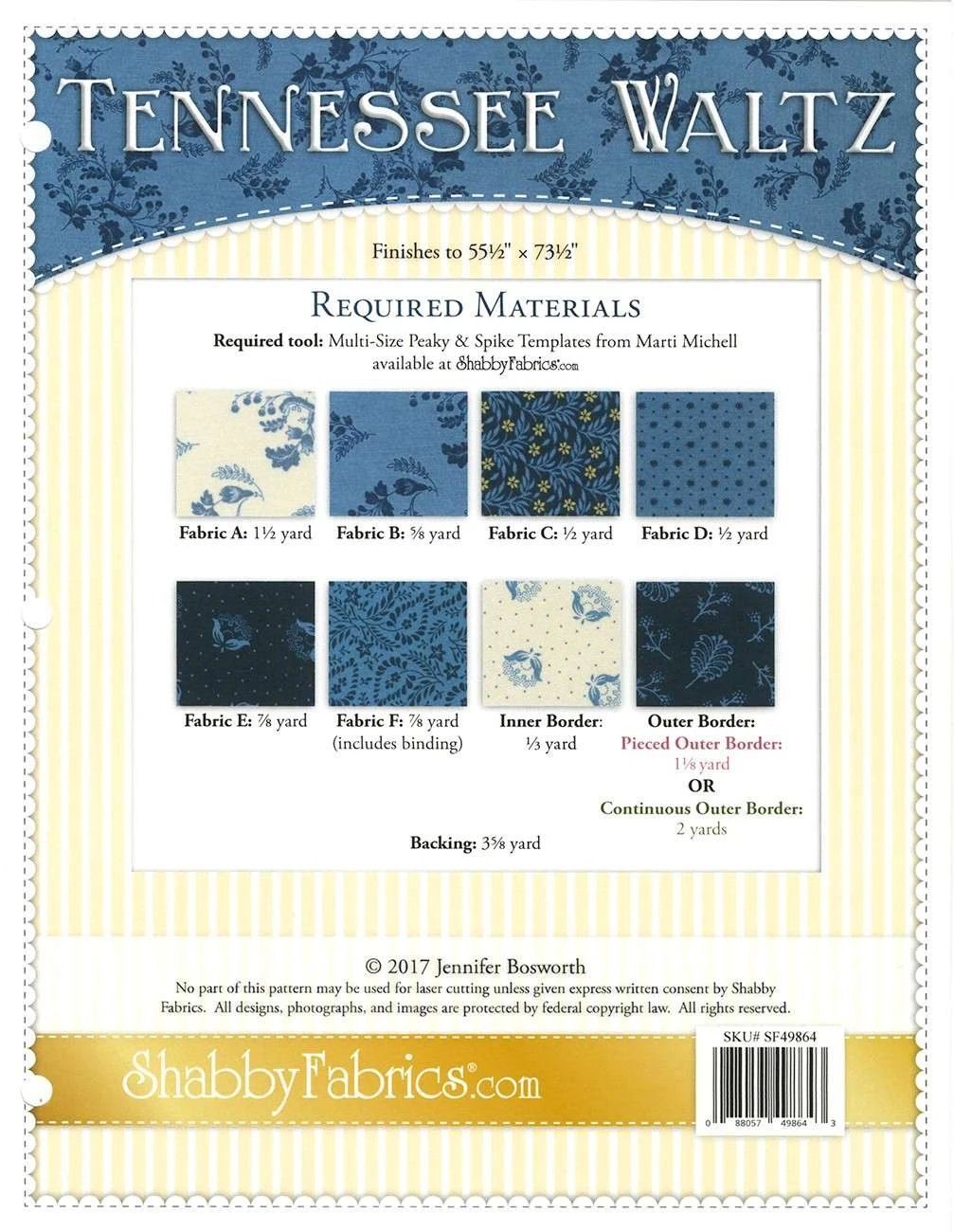 Tennessee Waltz Quilt Pattern By Jennifer Bosworth 2 Tennessee Waltz Quilt Pattern By Jennifer Bosworth - Image 2
