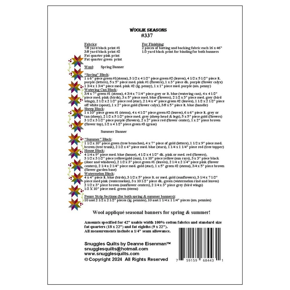 Woolie Seasons Pattern 2 Woolie Seasons Pattern - Image 2