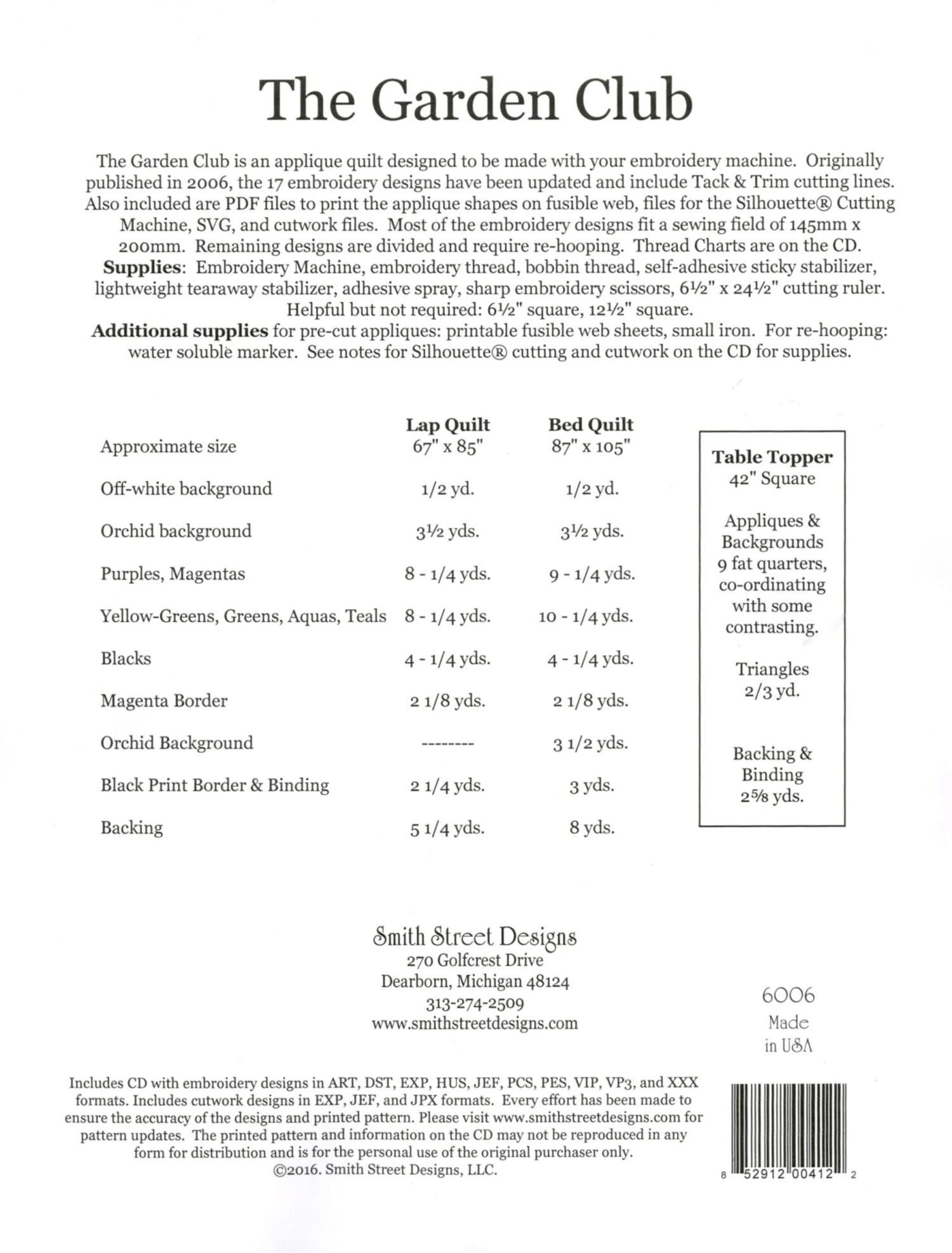 The Garden Club Machine Embroidery Quilt Pattern By Smith Street Designs 2 The Garden Club Machine Embroidery Quilt Pattern By Smith Street Designs - Image 2