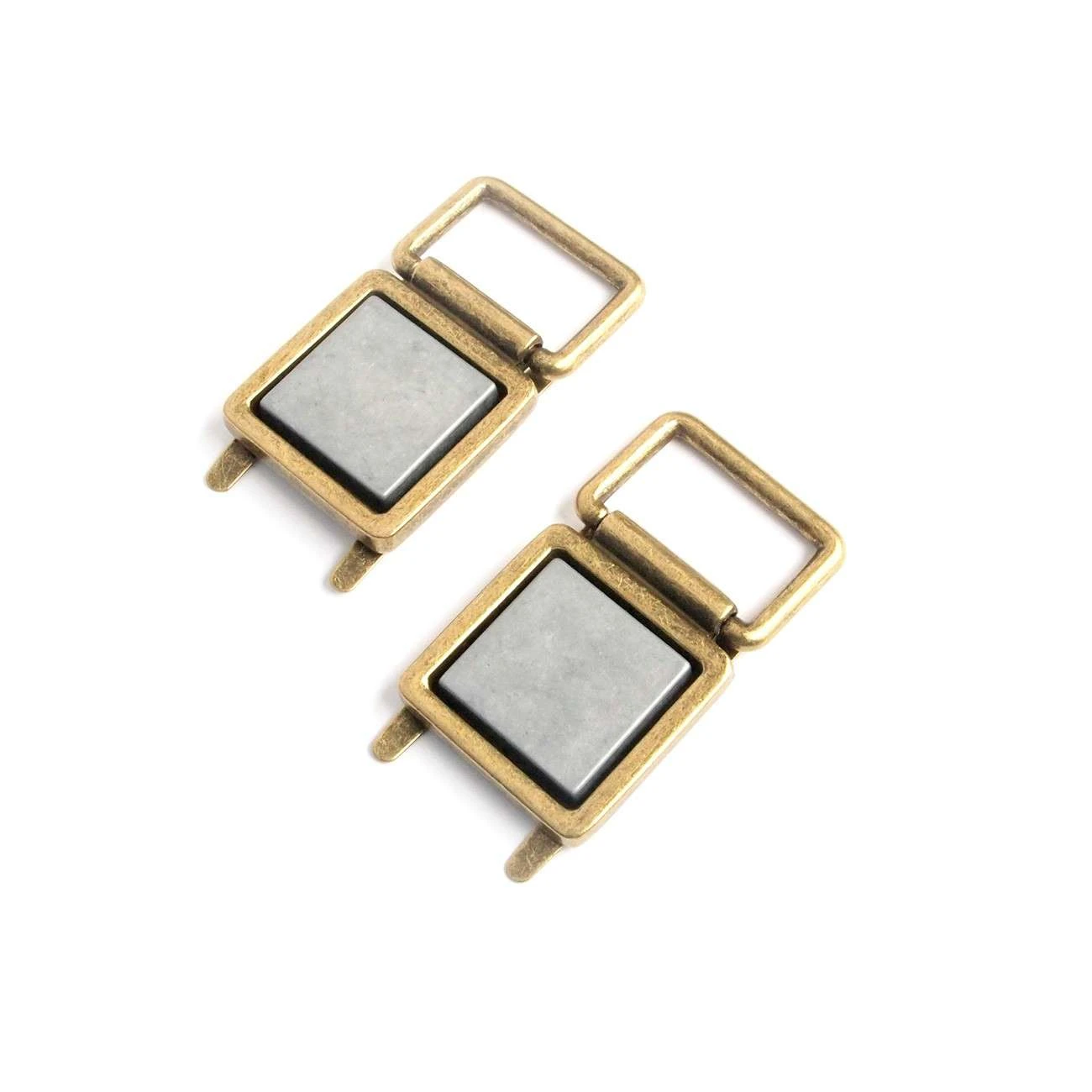 Fabric Covered Strap Connectors Antique 4ct 1 Fabric Covered Strap Connectors Antique 4ct