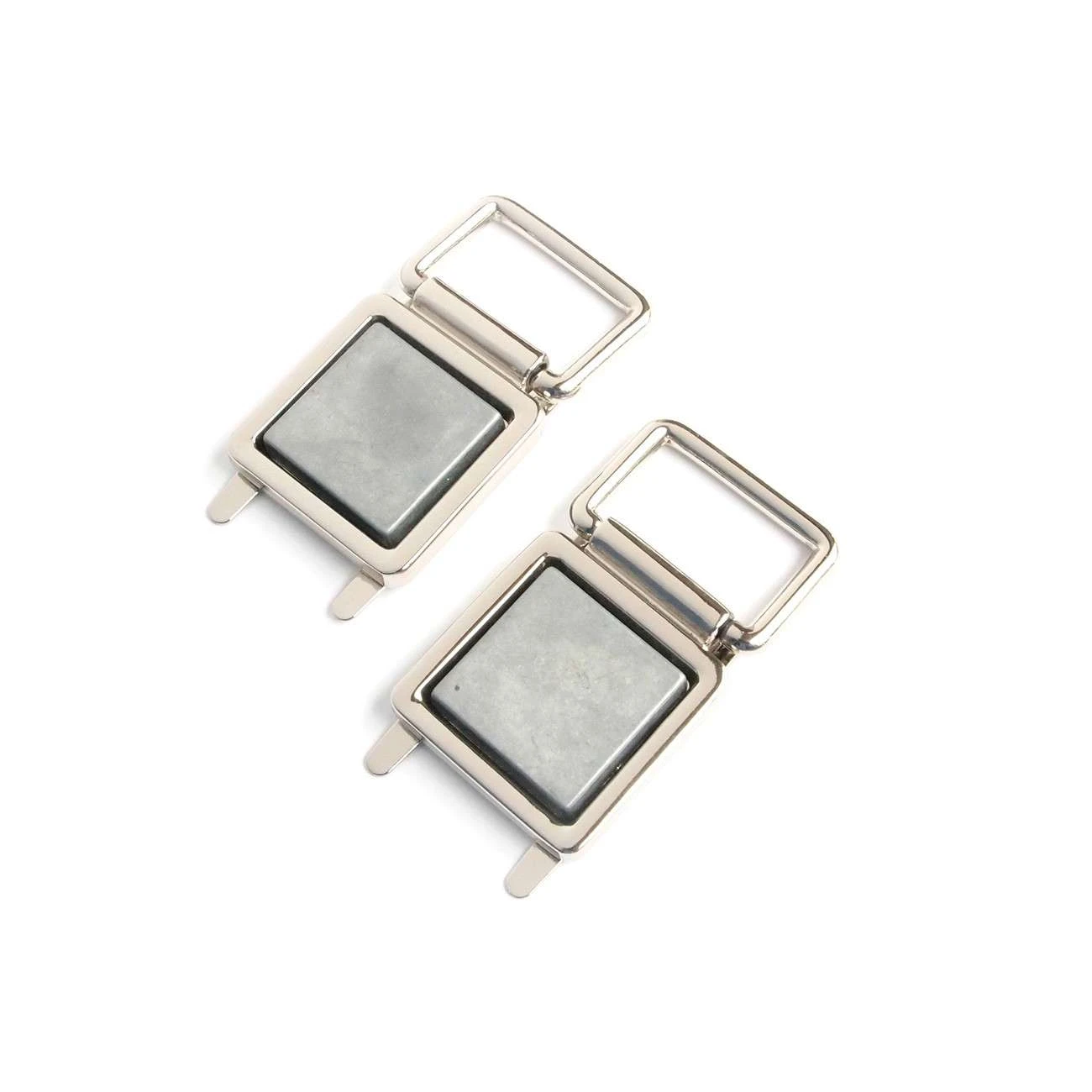 Fabric Covered Strap Connectors Nickel 4ct 1 Fabric Covered Strap Connectors Nickel 4ct