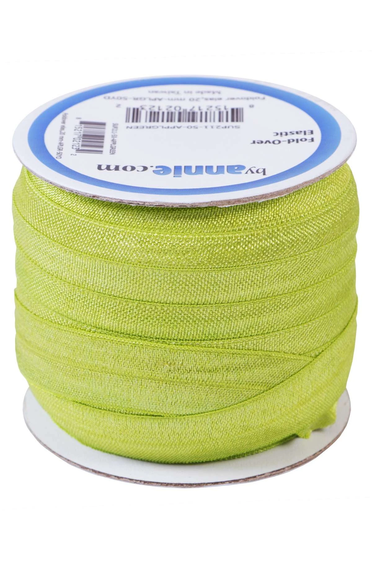 Fold-over Elastic 3/4in X 50yd Apple Green 2 Fold-over Elastic 3/4in X 50yd Apple Green - Image 2