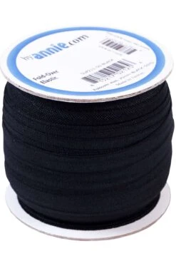 Fold-over Elastic 3/4in X 50yd Black -Keepsake Quilting Shop SUP211 50 BK 01 acd46875 e212 4864 bb5b b84bd1c33696