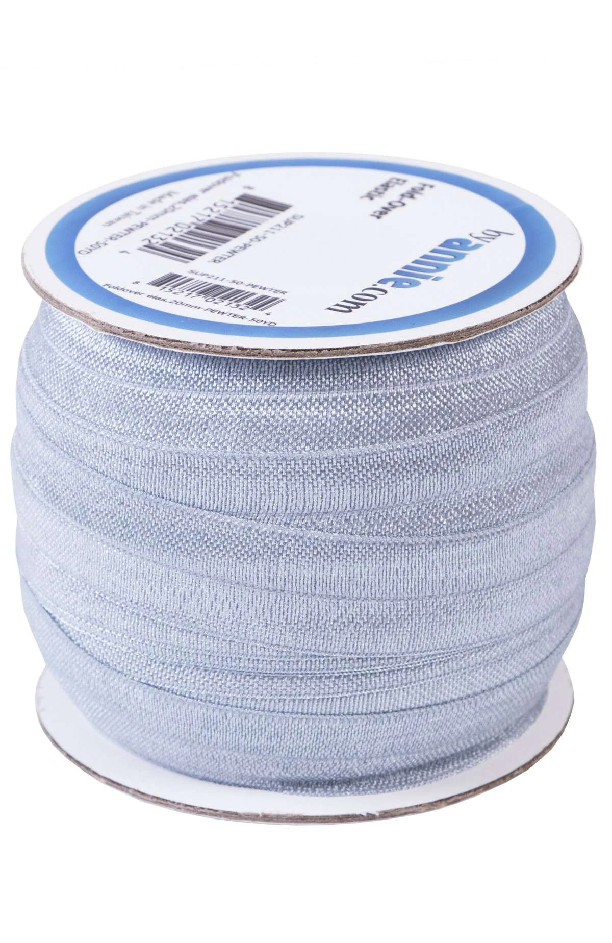 Fold-over Elastic 3/4in X 50yd Pewter 1 Fold-over Elastic 3/4in X 50yd Pewter