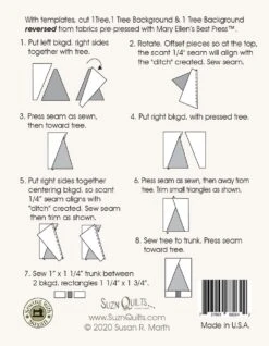 Tiny Tree Template Set 3 Tiny Tree Template Set -Keepsake Quilting Shop SUZ286 02