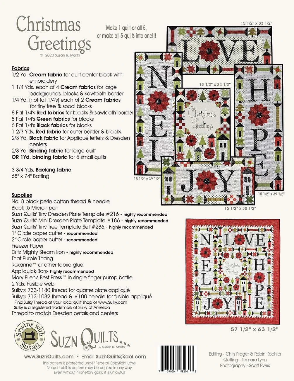 Christmas Greetings BOM - Pattern Only 2 Christmas Greetings BOM - Pattern Only - Image 2
