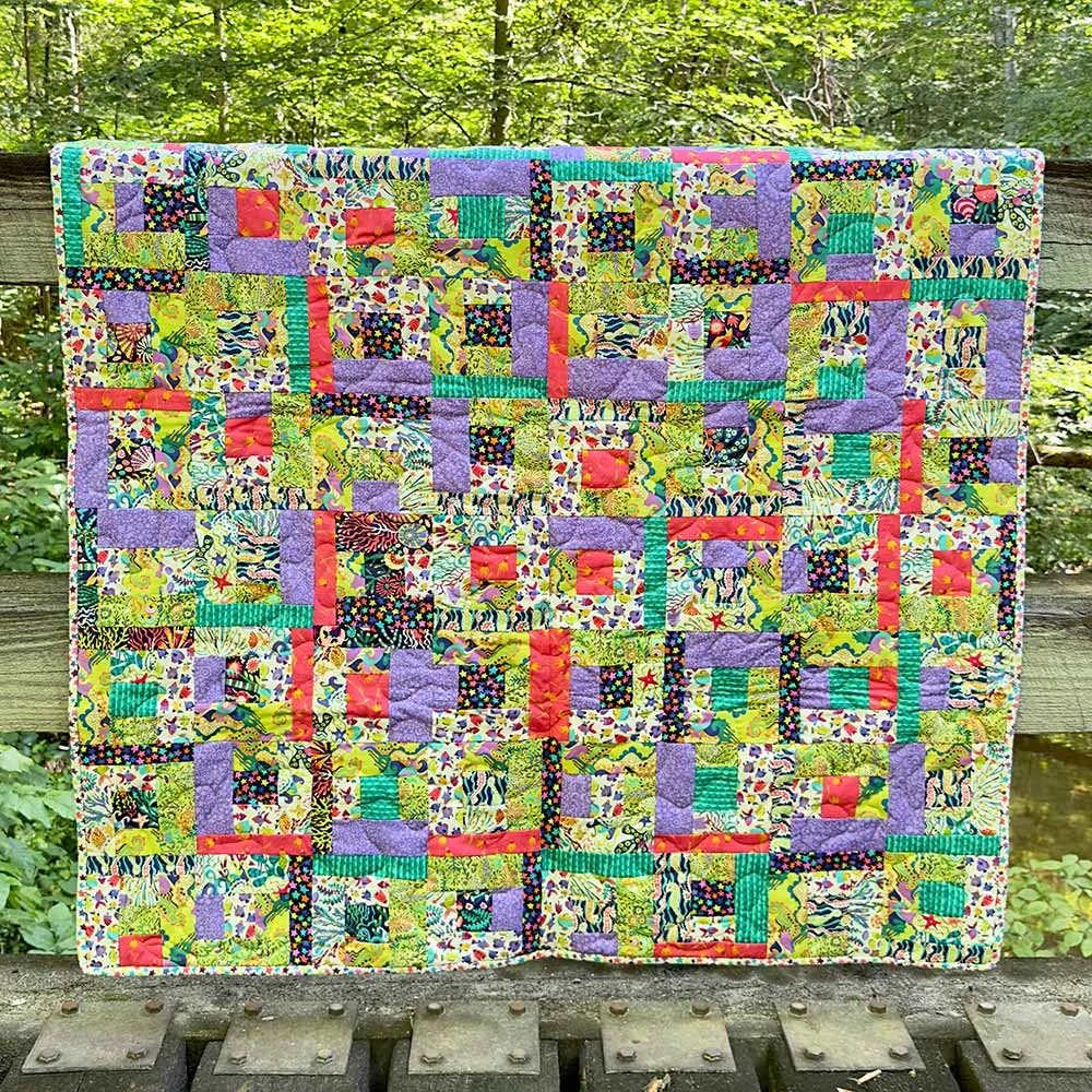 Scrappy Crumb Rail Quilt - 2.5" Strips/Jelly Roll Pattern 2 Scrappy Crumb Rail Quilt - 2.5" Strips/Jelly Roll Pattern - Image 2