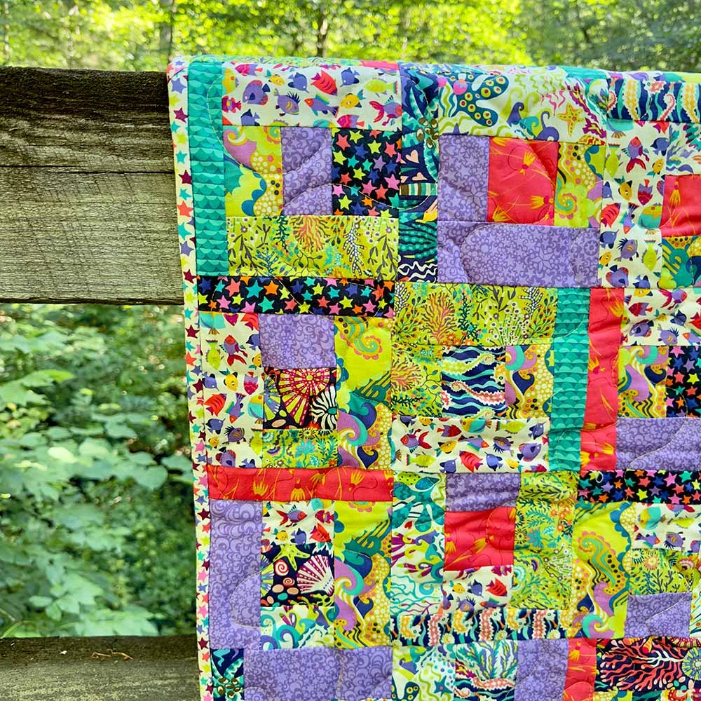 Scrappy Crumb Rail Quilt - 2.5" Strips/Jelly Roll Pattern 4 Scrappy Crumb Rail Quilt - 2.5" Strips/Jelly Roll Pattern - Image 4