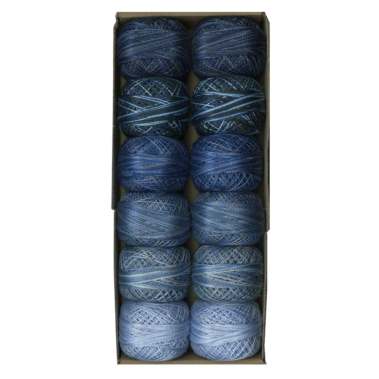 Valdani Pearl Cotton Ball Sz12 109yd Two In Blue 1 Valdani Pearl Cotton Ball Sz12 109yd Two In Blue