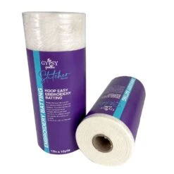 Gypsy Quilter Hoop Easy Embroidery Batting 12in X 10yds