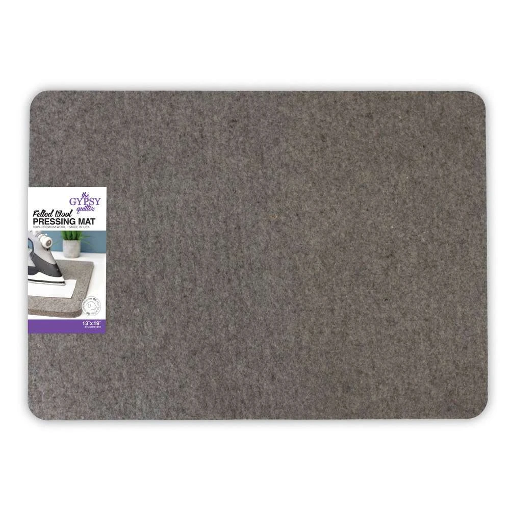 Gypsy Quilter Wool Pressing Mat 14" Wide X 18" Long X 1/2in Thick 1 Gypsy Quilter Wool Pressing Mat 14" Wide X 18" Long X 1/2in Thick