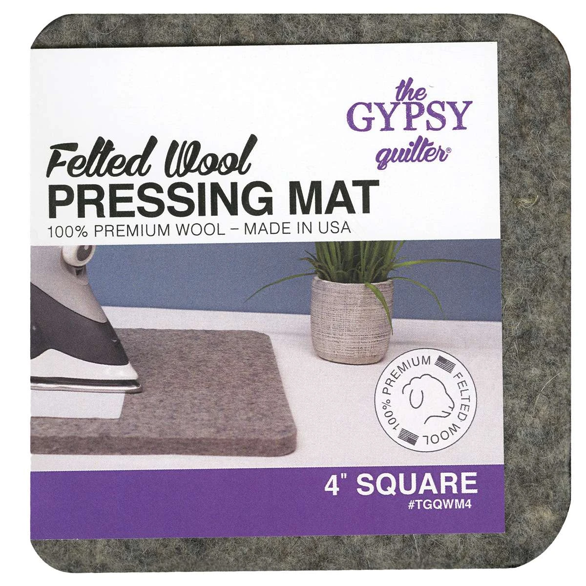 Wool Pressing Mat 4" X 4" From The Gypsy Quilter 1 Wool Pressing Mat 4" X 4" From The Gypsy Quilter