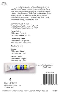 EZ Breezy Quilt-as-you-Go Table Runner & Place Mats Pattern 5 EZ Breezy Quilt-as-you-Go Table Runner & Place Mats Pattern -Keepsake Quilting Shop TLP1234 02 8ccc6629 7291 4be2 8634 0dc3252fdc69