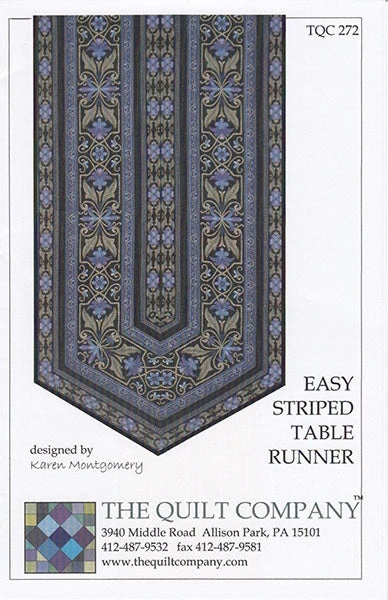 Easy Striped Table Runner Pattern 1 Easy Striped Table Runner Pattern