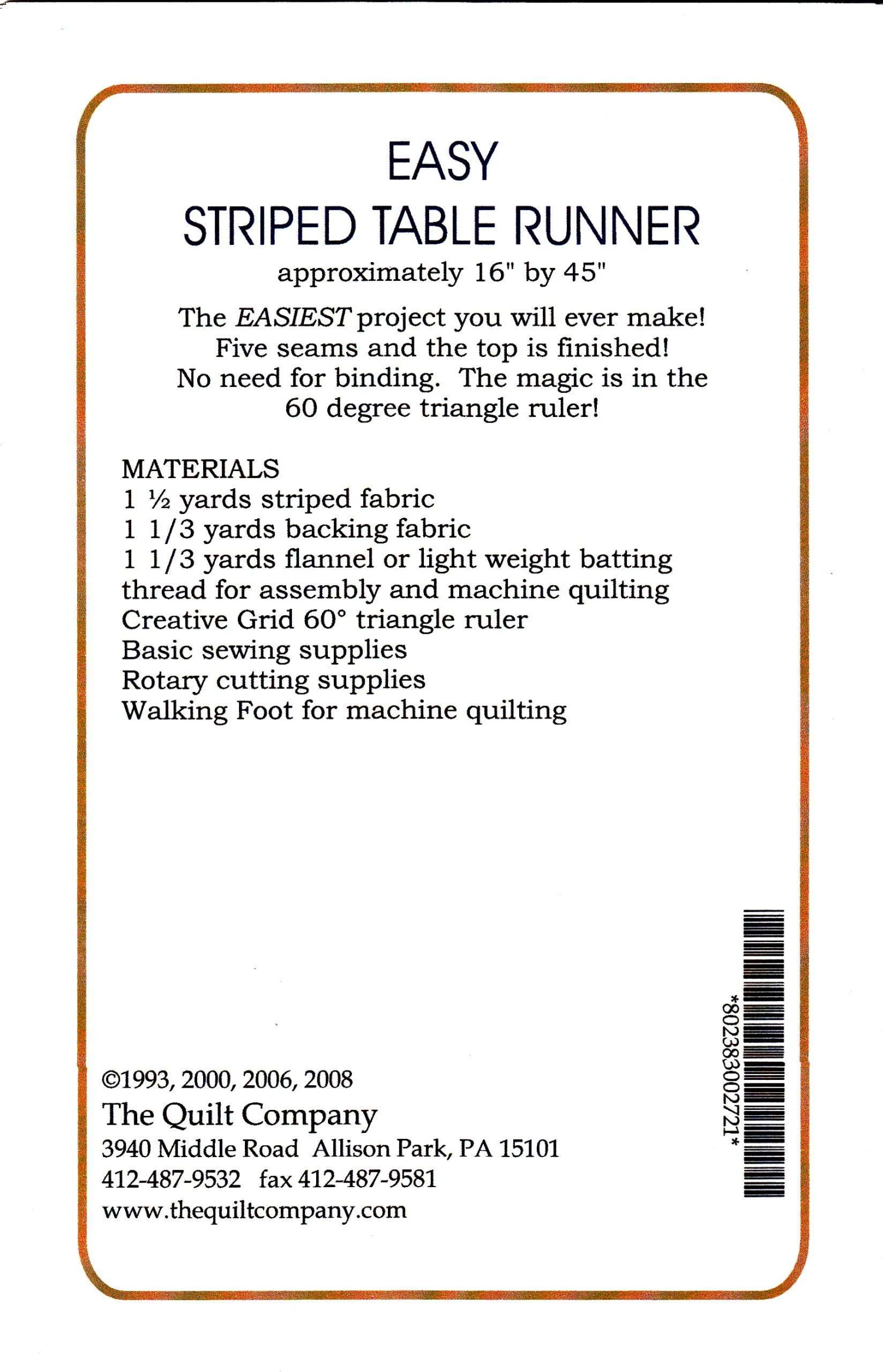 Easy Striped Table Runner Pattern 4 Easy Striped Table Runner Pattern - Image 4