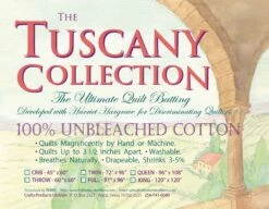 Hobbs Batting Tuscany Unbleached Cotton 45in X 60in Crib