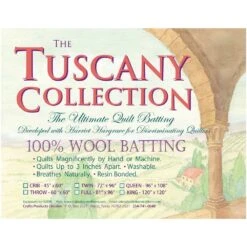 Hobbs Batting Tuscany 100% Washable Wool 96in X 108in Queen