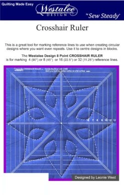 Westalee Crosshair Square 6 Point Template 12-1/2in