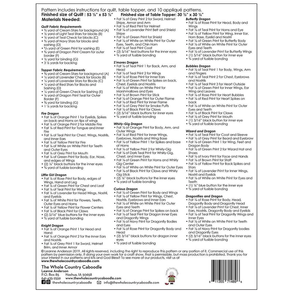 Dragon Applique Quilt & Table Topper 2 Dragon Applique Quilt & Table Topper - Image 2