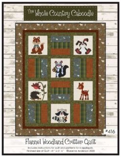 Flannel Woodland Critter Quilt Pattern