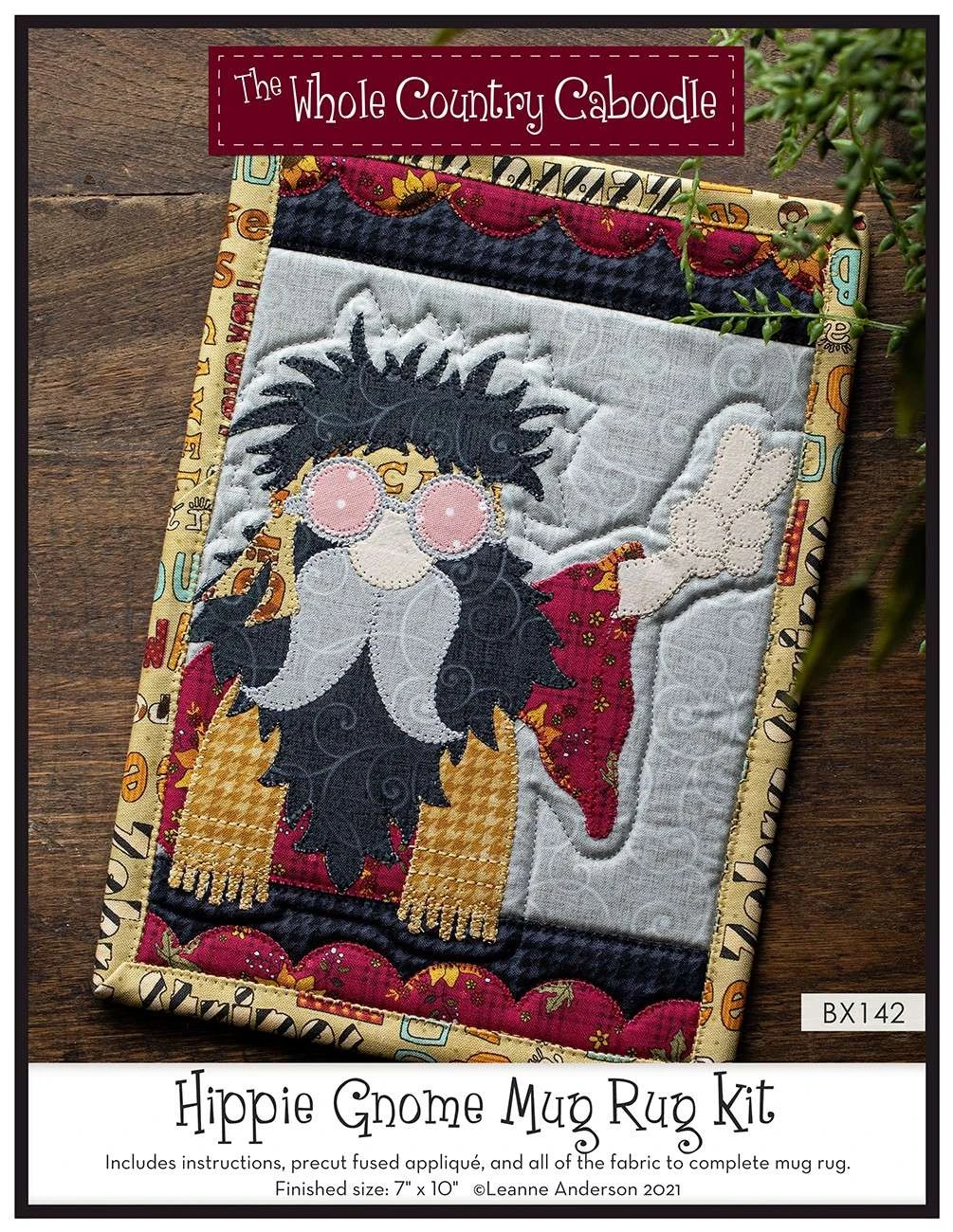 Hippie Gnome Mug Rug Kit 1 Hippie Gnome Mug Rug Kit