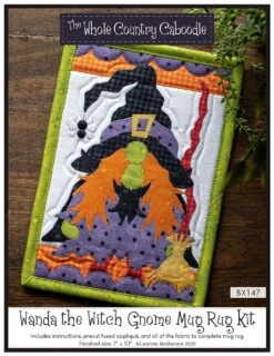 Wanda The Witch Gnome Mug Rug Kit