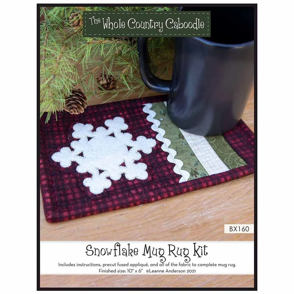 Snowflake Mug Rug Kit 1 Snowflake Mug Rug Kit