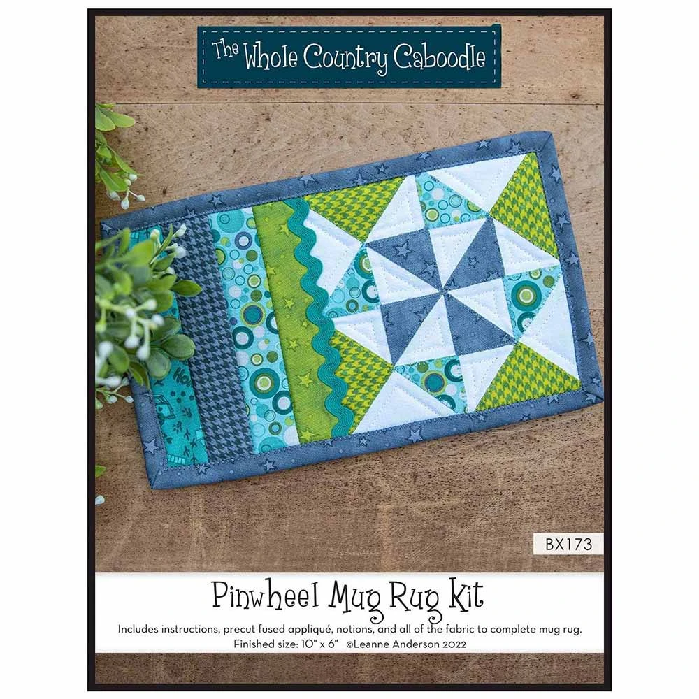 Pinwheel Mug Rug Kit 1 Pinwheel Mug Rug Kit