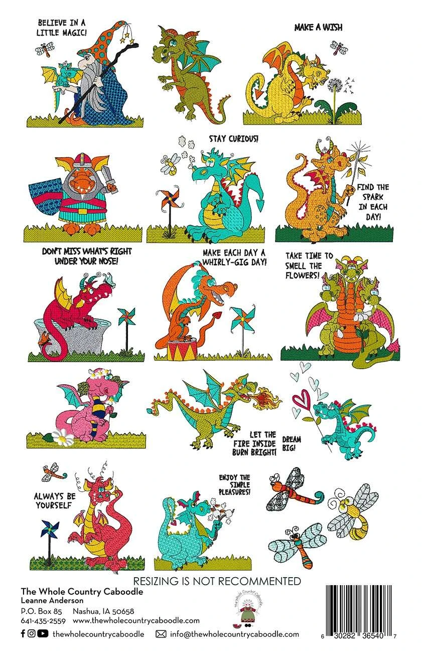 Whirly-Gig Dragon Embroidery - USB 2 Whirly-Gig Dragon Embroidery - USB - Image 2