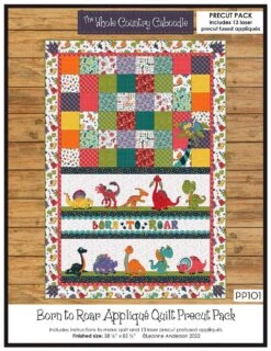 Born To Roar Applique Quilt Precut Pack