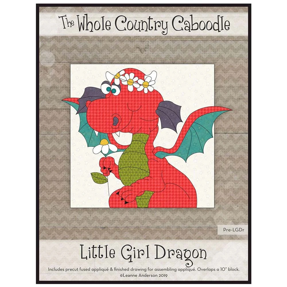 Little Girl Dragon Precut Fused Applique Pack 1 Little Girl Dragon Precut Fused Applique Pack