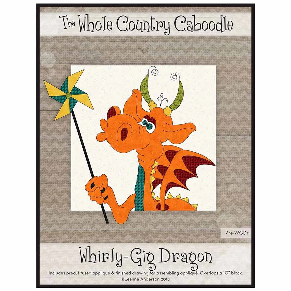 Whirly-Gig Dragon Precut Fused Applique Pack 1 Whirly-Gig Dragon Precut Fused Applique Pack