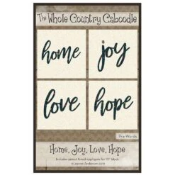 Home, Joy, Love Hope Precut Fused Applique Pack
