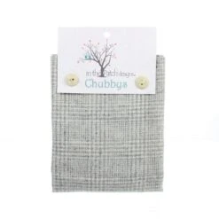 Wool Chubbys 16in Felted Square Grey Dan's Plaid Previously Item CF5117