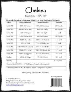 Chelsea Block Of The Month Pattern Only - Pattern Only 5 Chelsea Block Of The Month Pattern Only - Pattern Only -Keepsake Quilting Shop WD CHELBOM 03