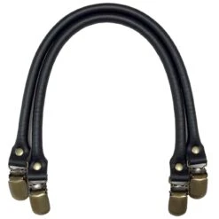 Leather Like 16in Purse Handles Black
