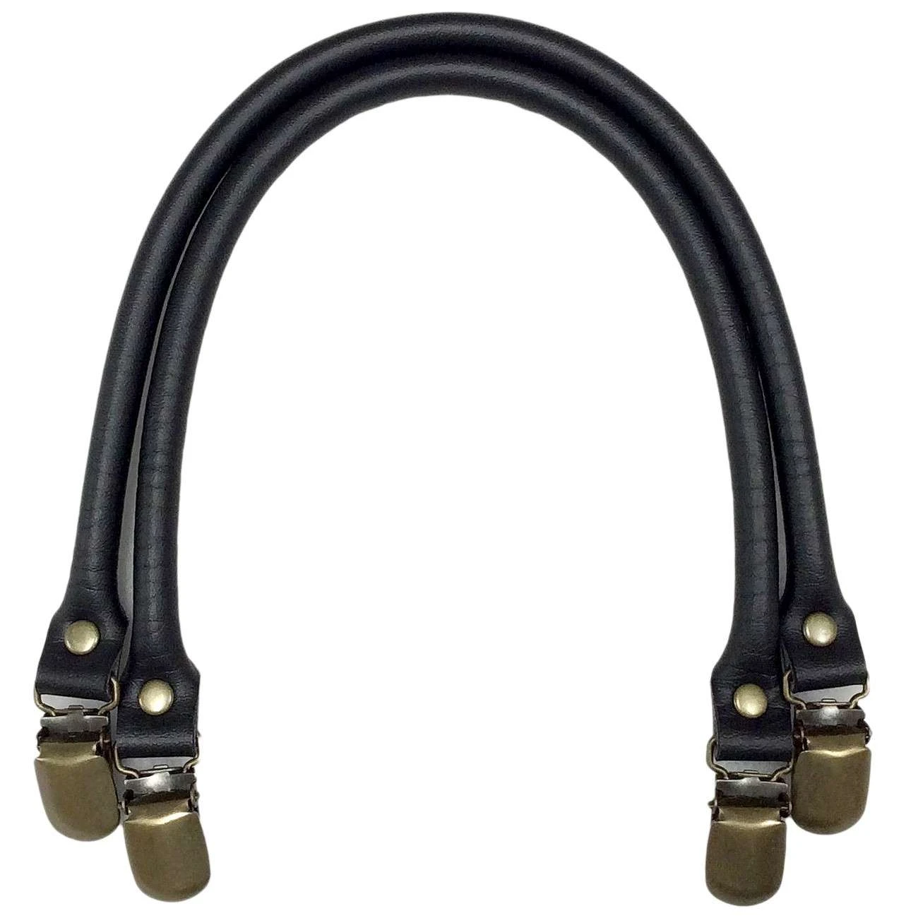 Leather Like 16in Purse Handles Black 1 Leather Like 16in Purse Handles Black