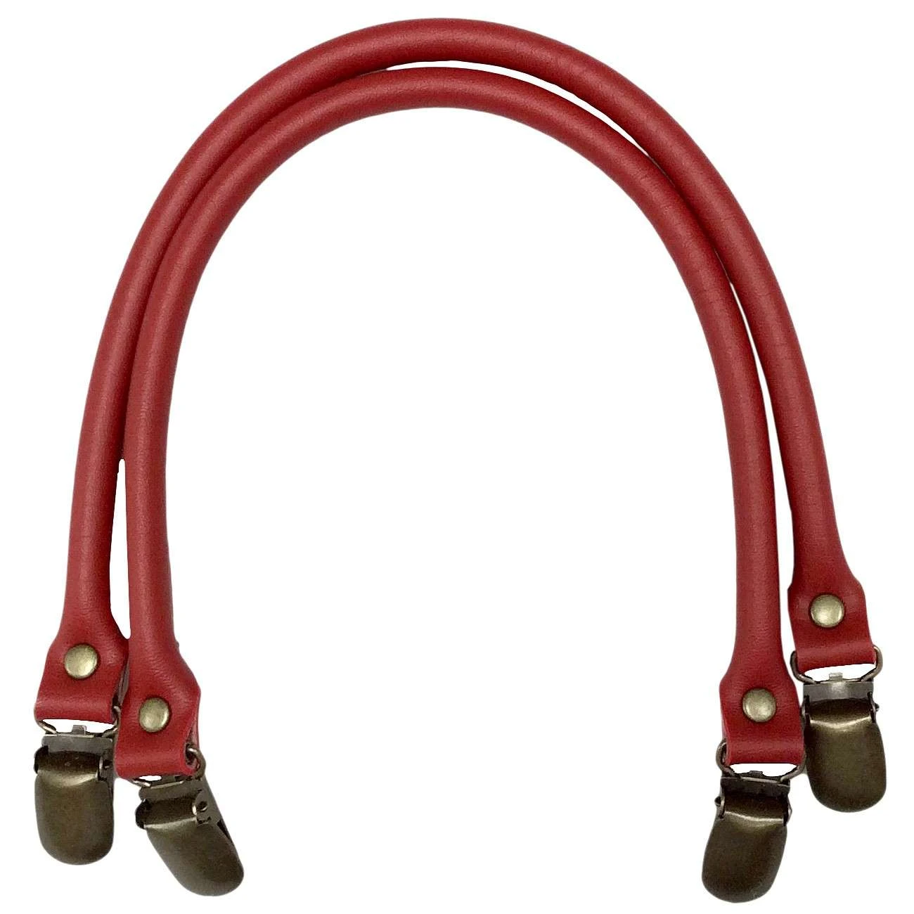 Leather Like 16in Purse Handles Red 1 Leather Like 16in Purse Handles Red