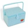Premium Sewing Basket Orange Aqua Dot -Keepsake Quilting Shop Z10458 01