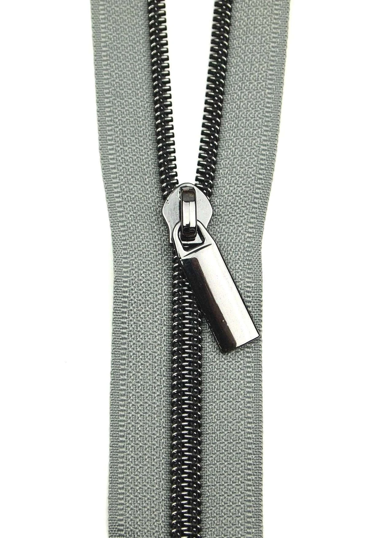 Zippers By The Yard Grey Tape Gunmetal Teeth #5 1 Zippers By The Yard Grey Tape Gunmetal Teeth #5