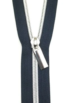 Zippers By The Yard Navy Tape Nickel Teeth #5