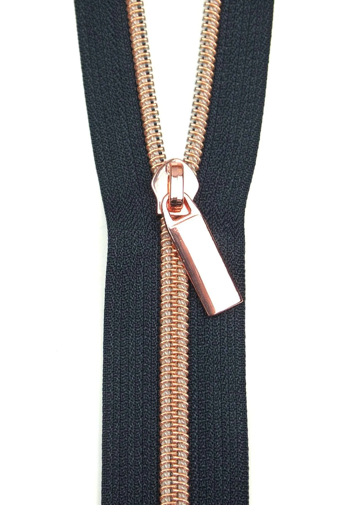Zippers By The Yard Navy Tape Rose Gold Teeth #5 1 Zippers By The Yard Navy Tape Rose Gold Teeth #5