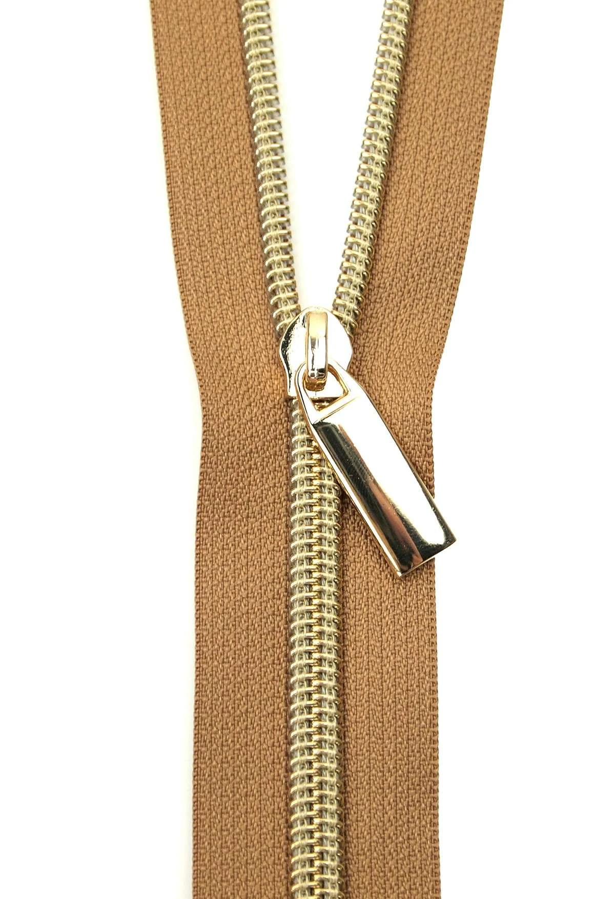 Zippers By The Yard Natural Tape Gold Teeth #5 1 Zippers By The Yard Natural Tape Gold Teeth #5