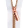 Zippers By The Yard White Tape Rose Gold Teeth #5