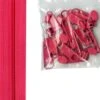 4 Yards Of 16mm #4.5 Zipper Chain And 16 Extra-Large Coordinated Pulls Lipstick -Keepsake Quilting Shop ZIPYD 250 01